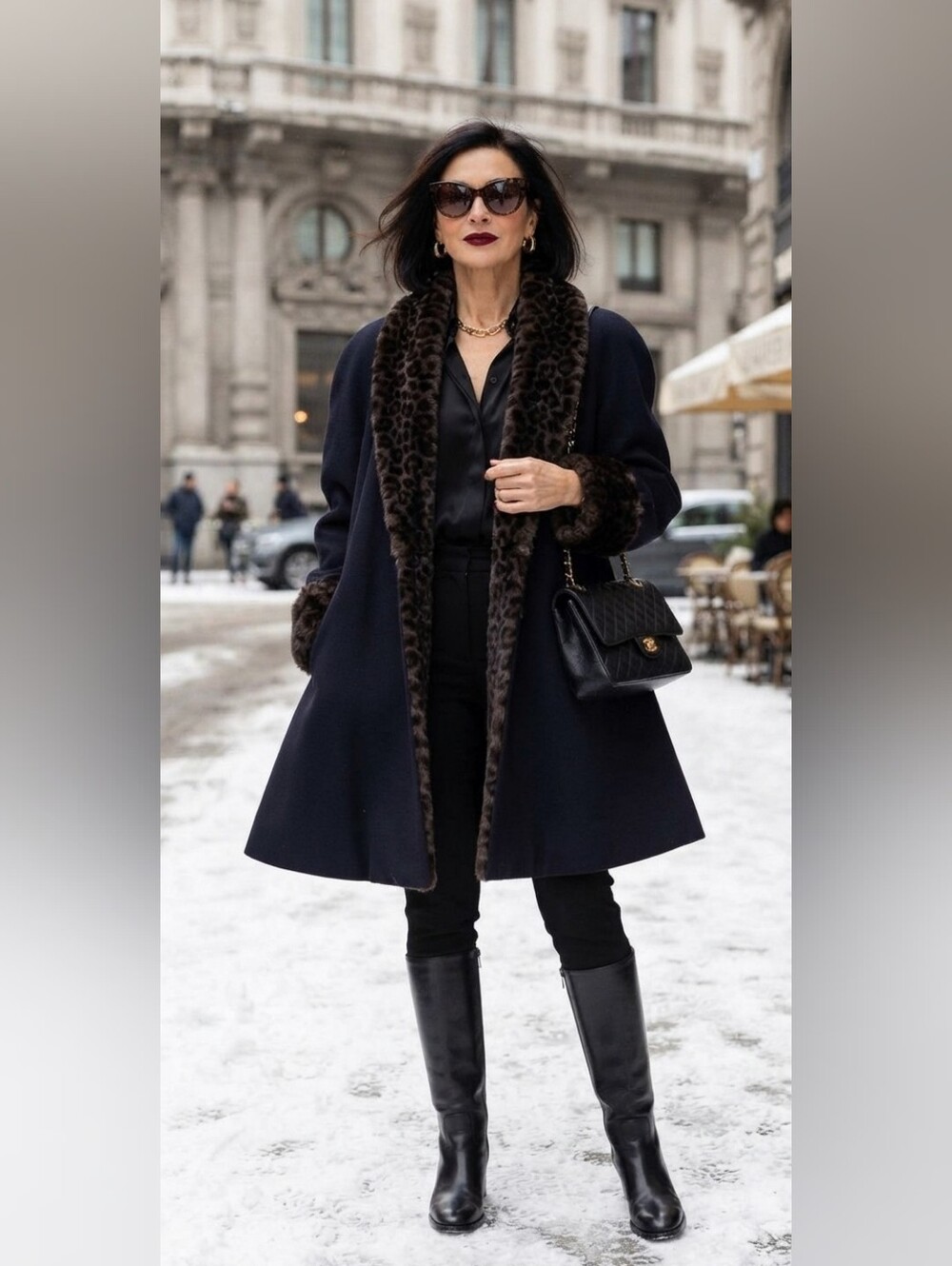 Vintage Wool Swing Coat Mob Wife Whimsigoth Faux Fur Shawl Collar 80s 90s